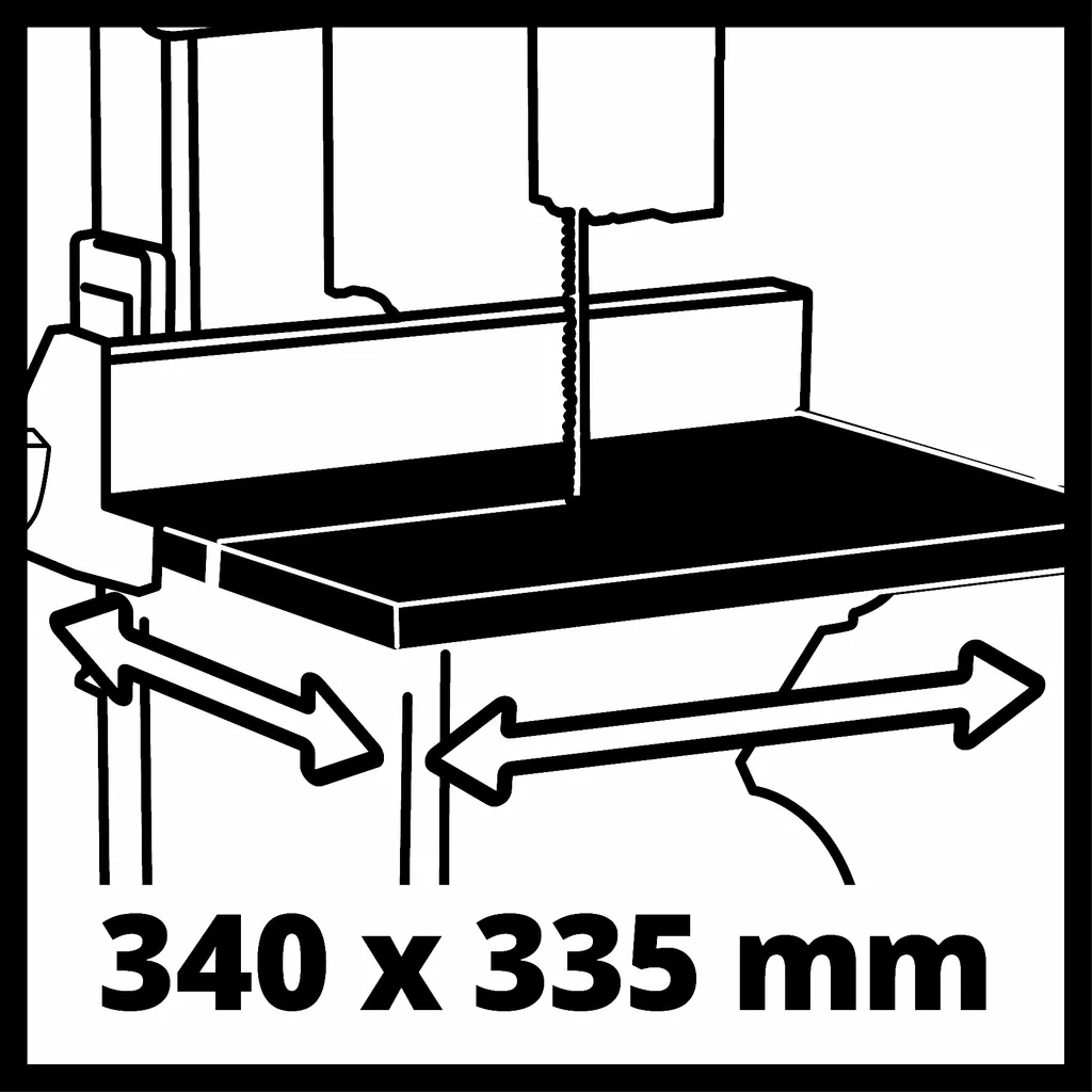 Scie à ruban TC-SB 245 L Einhell avec table inclinable et éclairage LED intégré - 12