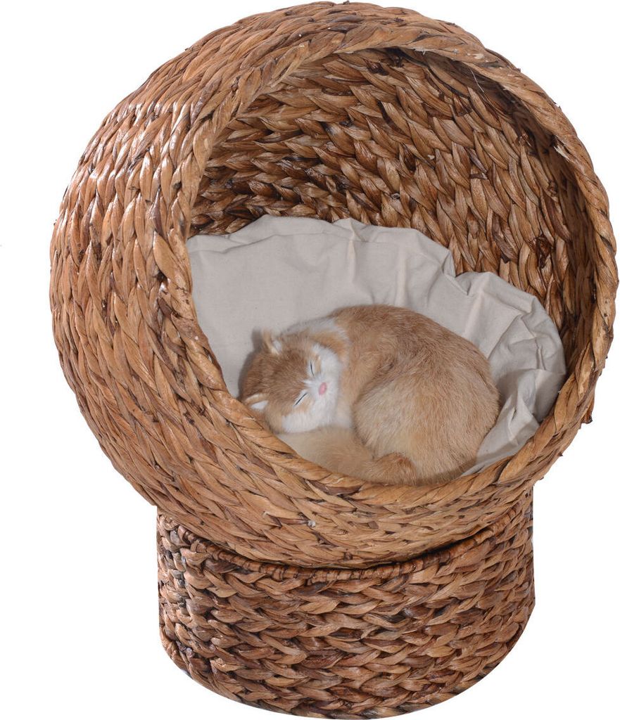 PawHut Rattan Katzenkorb Katzenhöhle Katzenhütte Katzenbett Produktbild 