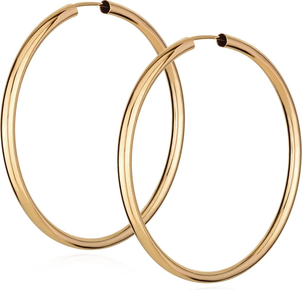 Paar 585 Gelbgold Creolen Ohrringen Ohrschmuck 2,5mm Rund Produktbild 