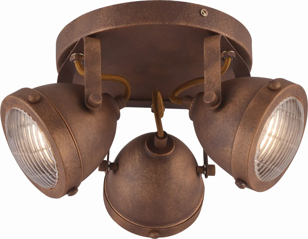 Plafoniera 3 Luci Candellux FRODO Marrone 98-71095 Stile Loft