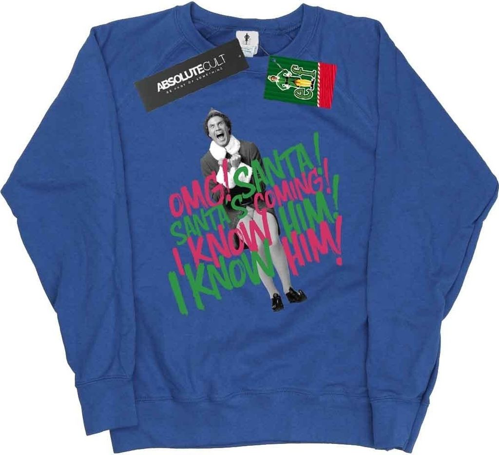 Elf - "Santa's Coming" Sweatshirt für Damen BI5399 (XXL) (Königsblau)