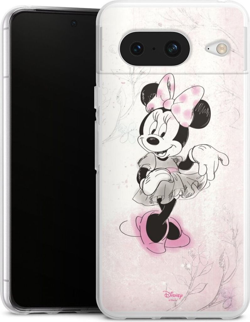 DeinDesign Handyhülle für Google Pixel 8 Silikon Hülle Case Smartphone Schutzhülle Disney Minnie Mouse Vintage