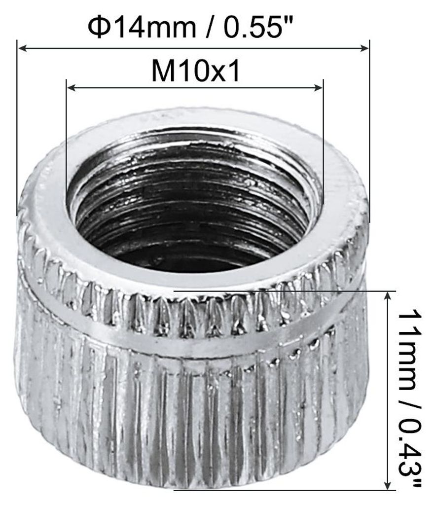 M10x1 Sechskantmutter, 30 Stš¹ck Feingewinde Hutmuttern Schraubknopf Kappe Einschraubmutter Abdeckung weibliches Gewinde ger?ndelt Dekorative Bes...