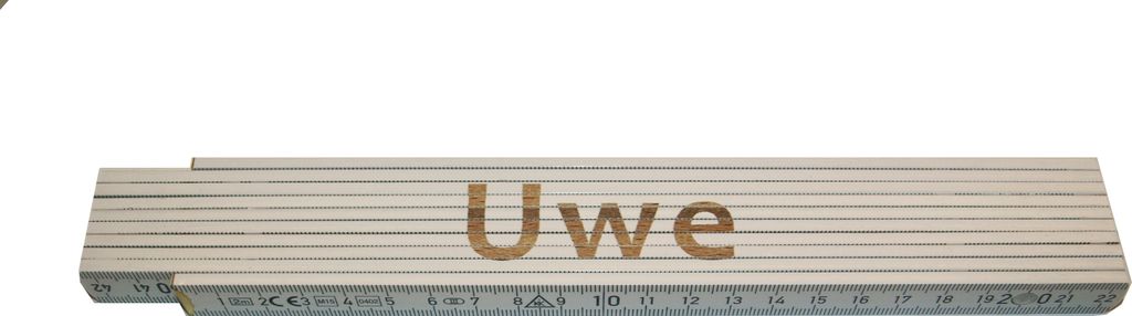 Zollstock Uwe 2 m weiß