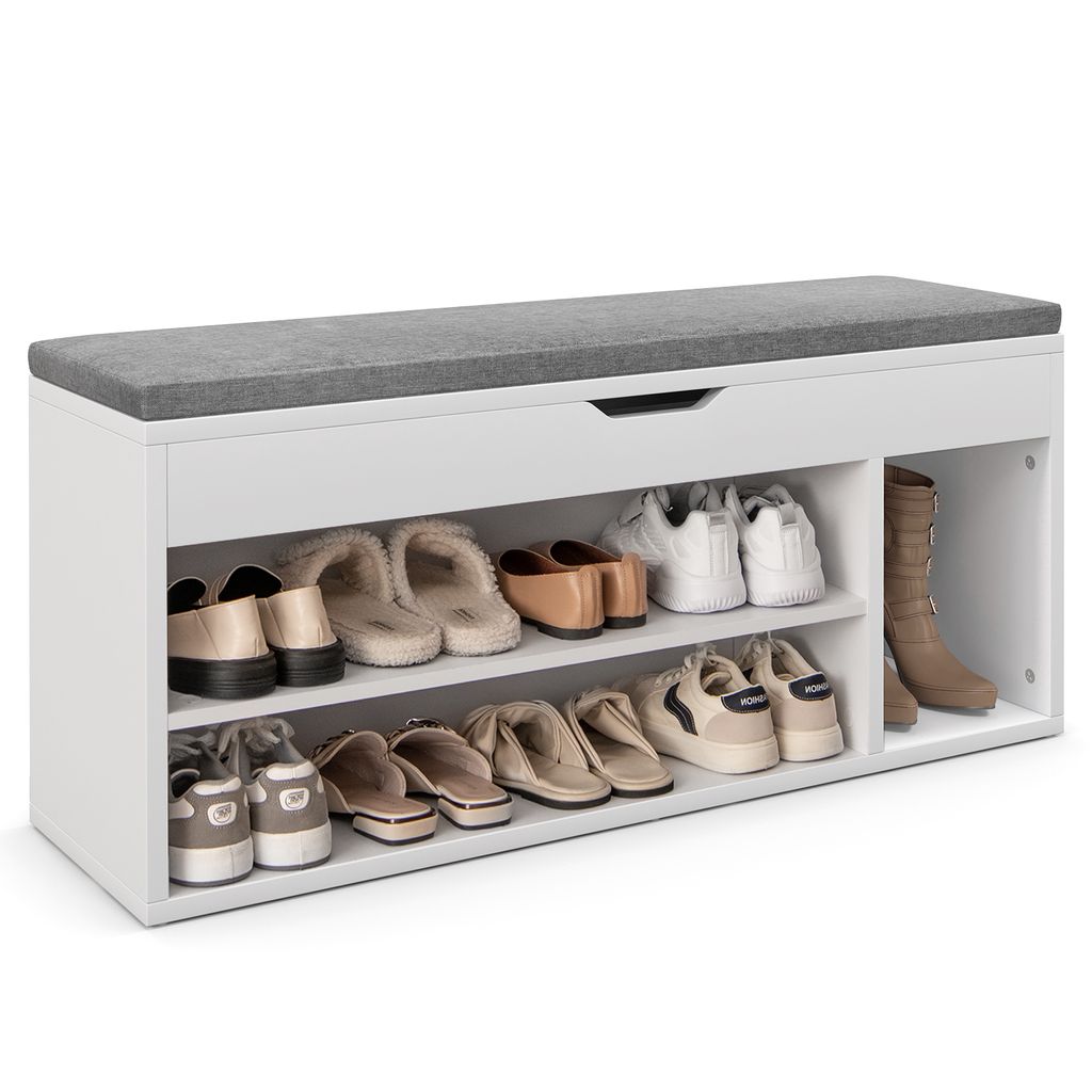 COSTWAY Ławka na buty z siedziskiem i schowkiem, 104 x 30 x Zdjęcie produktu 