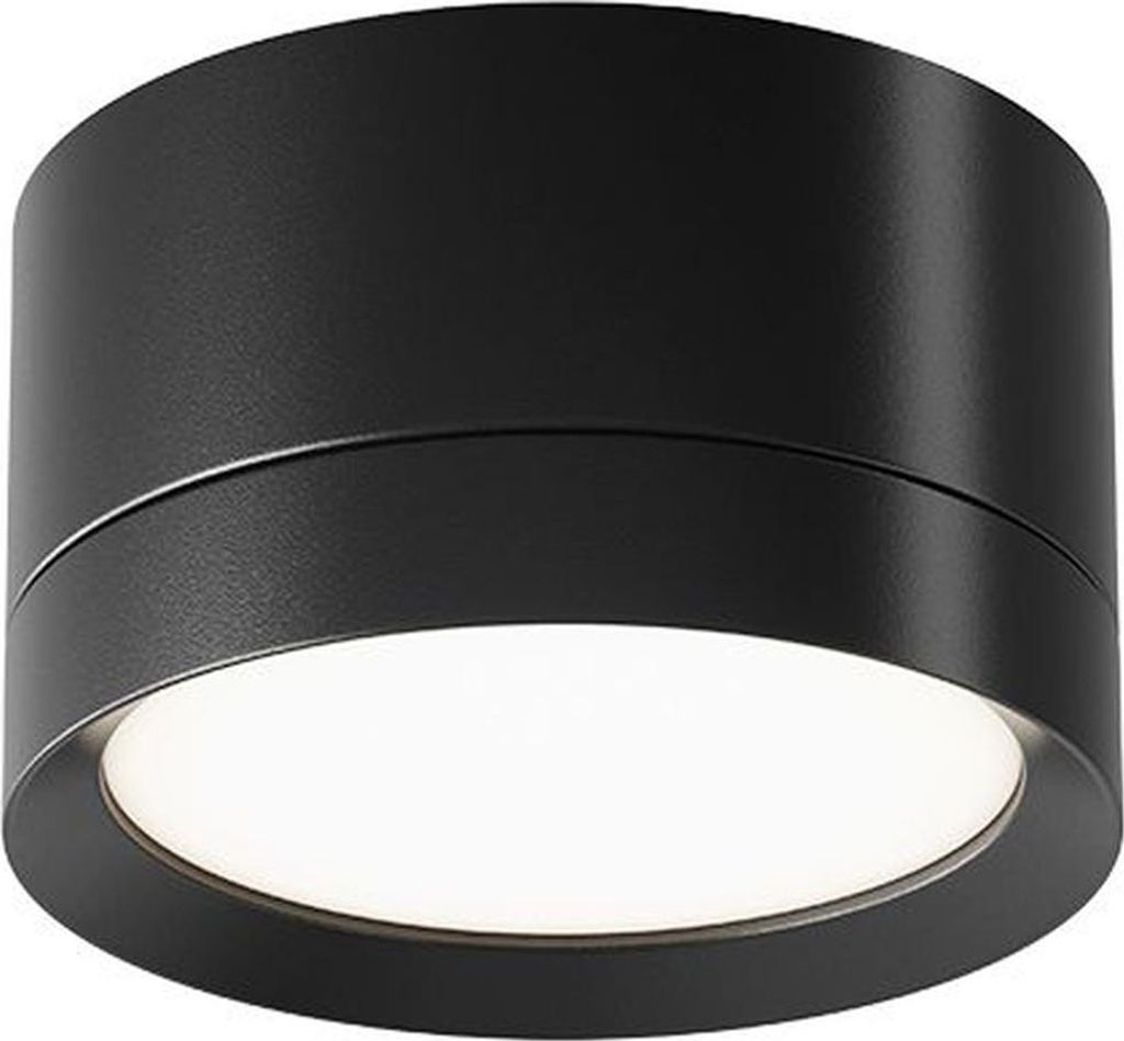 Deckenlampe Aluminium GX53 rund D: 8,5 cm Schwarz
