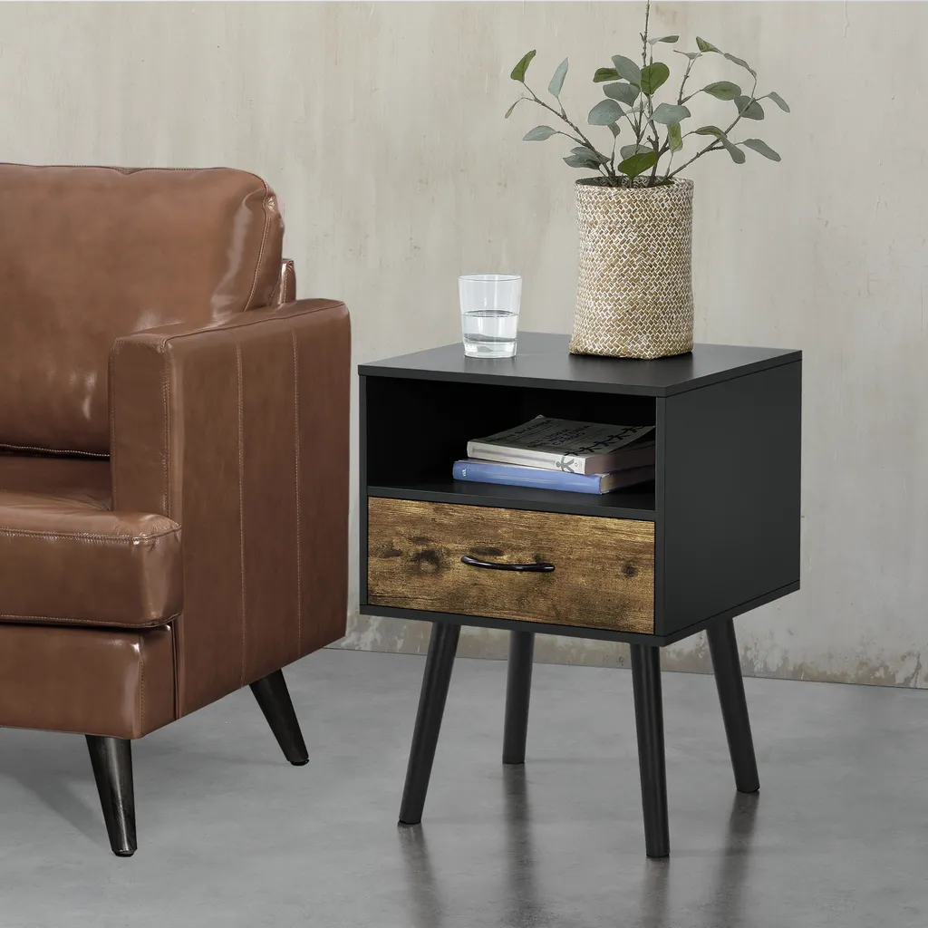 Table d'appoint Gävle avec tiroir pour ranger vos télécommandes