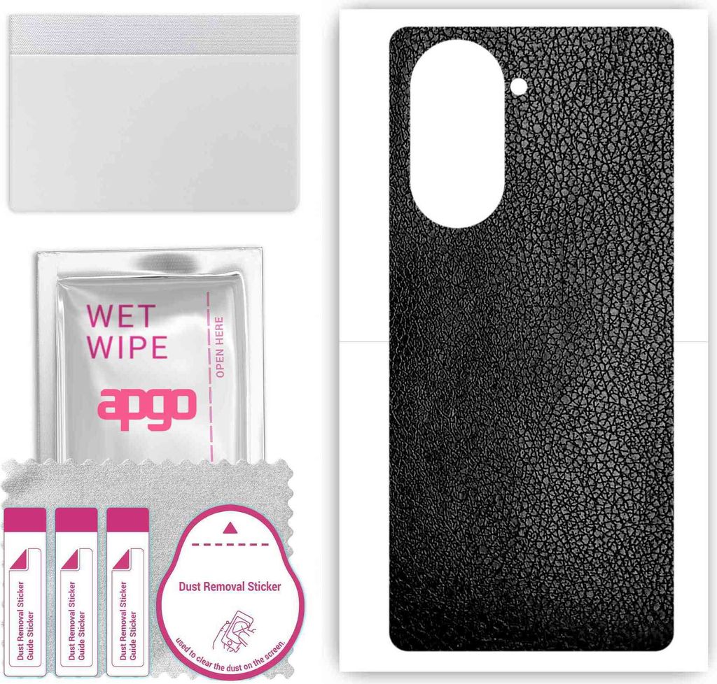 apgo Rückseite Schutzfolie, Skin, kompatibel mit Huawei Nova 10 Pro, Hinten Displayschutzfolie aus Vinylfolie, kratzfest, einfache Montage - Schwa...