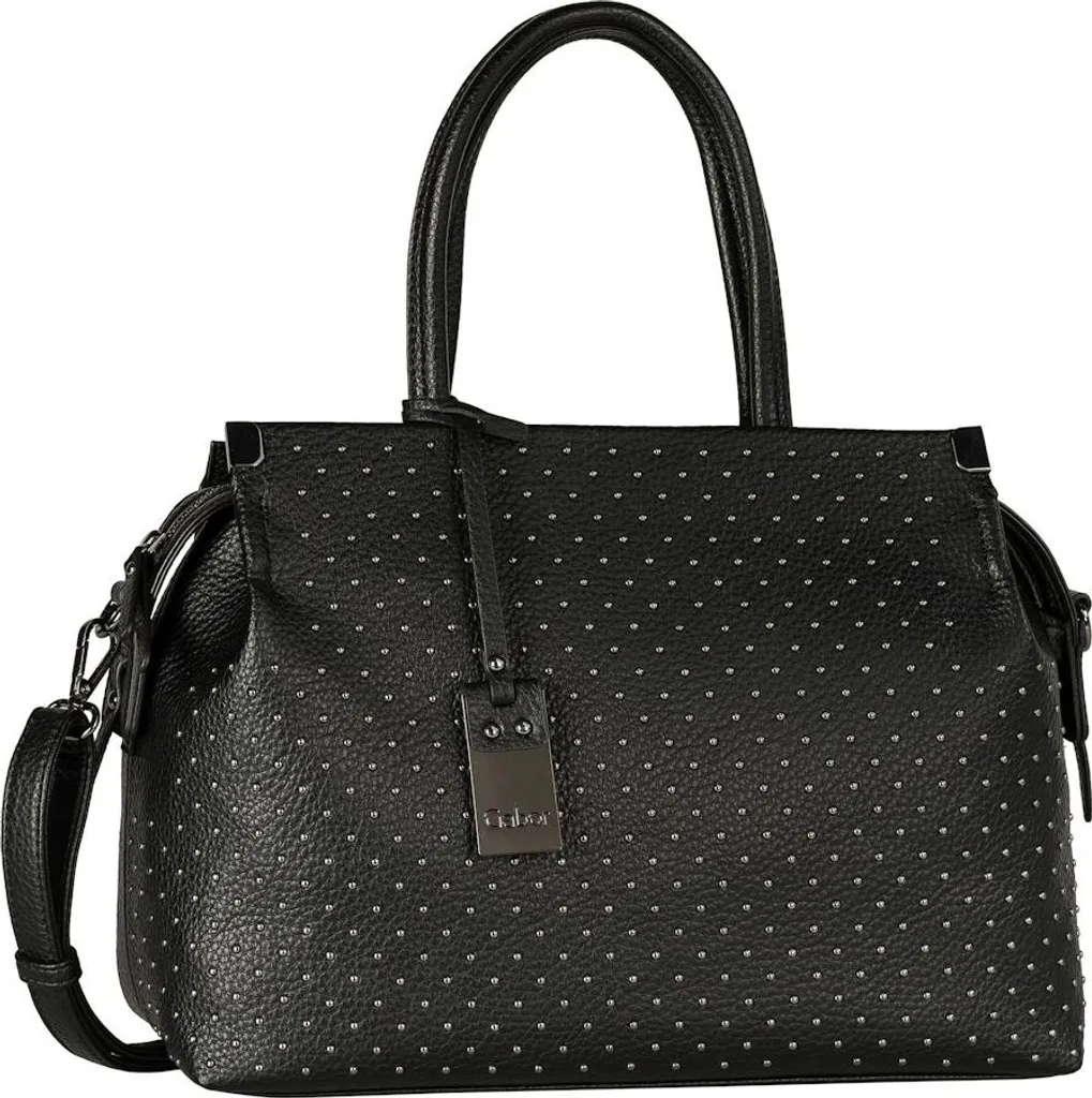 Grand sac shopper zippé Gabor M - Cabas noir de qualité supérieure