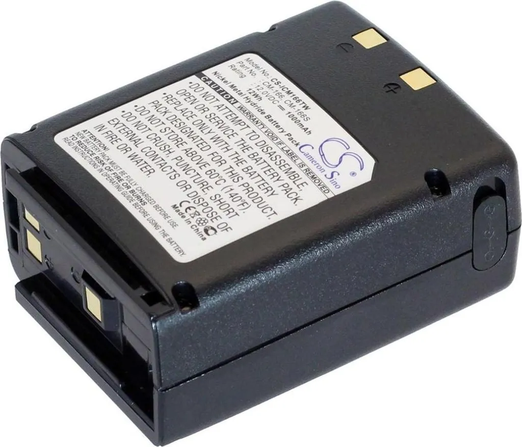 Batterie ICOM CM-166 accumulateur Ni-MH 12V 1200mAh longue durée