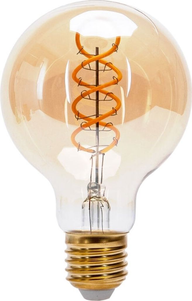 4w E27 LED Retro Vintage Nostalgie Spiralen Filament Leuchtmittel Bernstein G80|Ø80mm|Warmweiß|280 Lumen