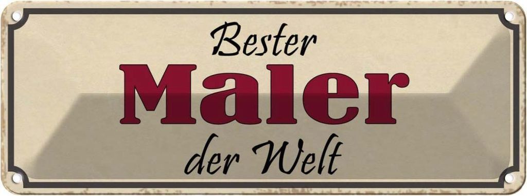 vianmo Blechschild 10x27 cm bester Maler der Welt Arbeit Beruf