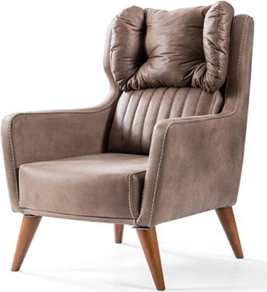 Landhaus Stil Sessel Ohrensessel Relax Fernseher Einsitzer Sofa Couch