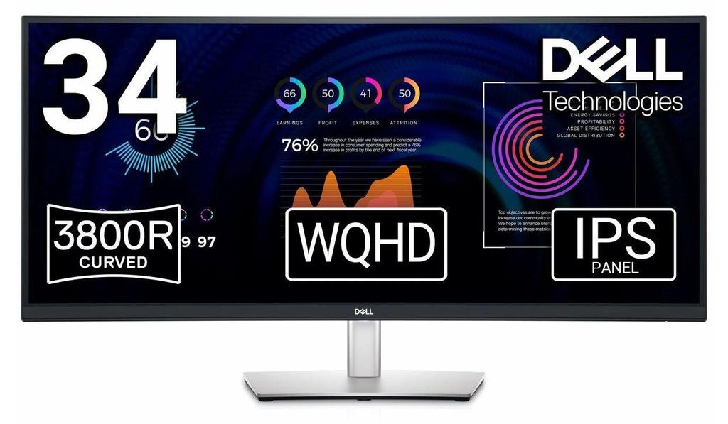 Dell P3424WE - Écran LED - incurvé - 86,4 cm (34 pouces) Image du produit 