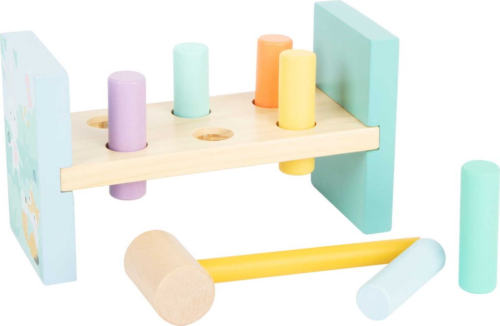 Small Foot - Houten Hamerbank Pastel, 8dlg. Produktbild 