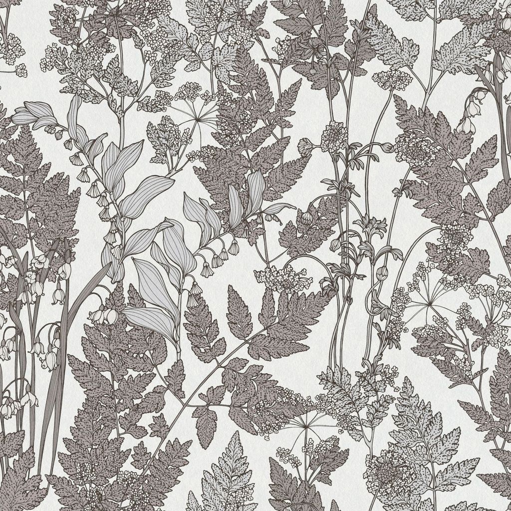 Profhome 377521-GU Blumen Tapete Floral matt weiß grau 5,33 m2