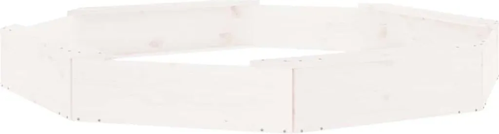 Sabbiera Esterna Ottagonale vidaXL Bianca - Arredo Giochi Giardino