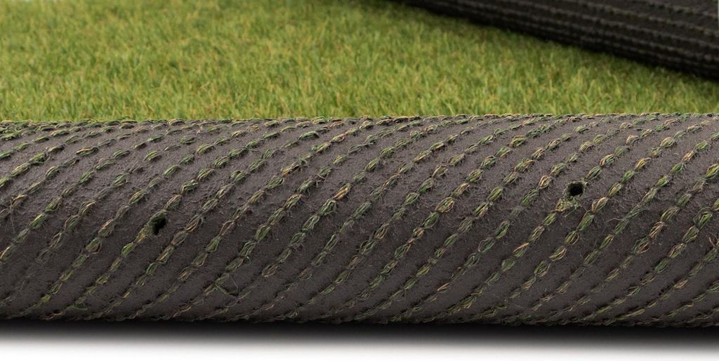 Primaflor Kunstrasen COLORADO - 4,00m x 4,00m - 30mm hoch - Meterware - Wasserdurchlässiger, UV-Stabiler Rollrasen, Rasenteppich, Kunststoffrasen ...