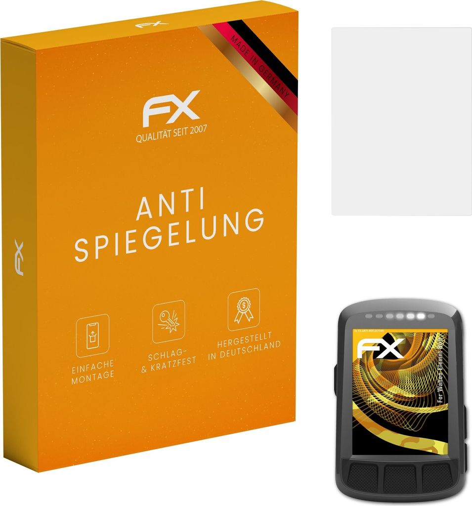 atFoliX FX-Antireflex 3x Schutzfolie kompatibel mit Wahoo Elemnt Bolt Displayfolie
