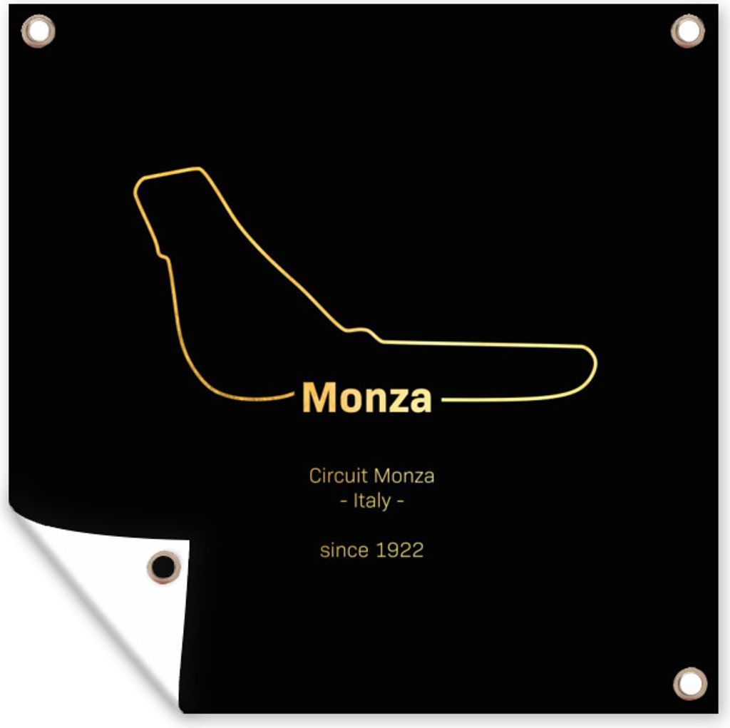MuchoWow 100x100 cm Outdoor-Poster Gartendeko Sichtschutz Garten Poster für den Garten Monza - Formel 1 - Rennstrecke