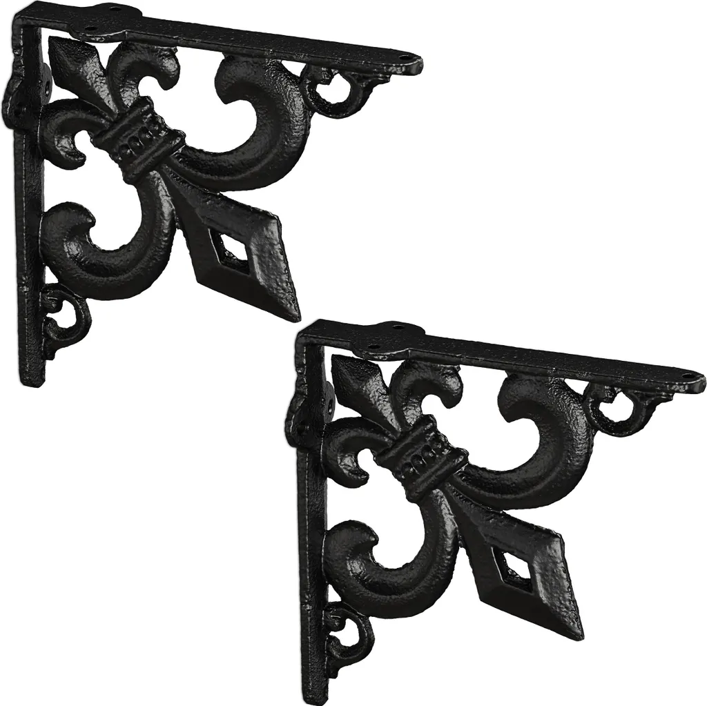 Équerre d'étagère fonte antique noir pour créer des étagères vintage