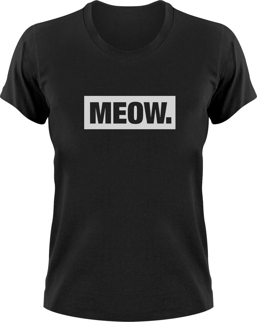Styletex23 T-Shirt Meow Fun, Damen schwarz, S