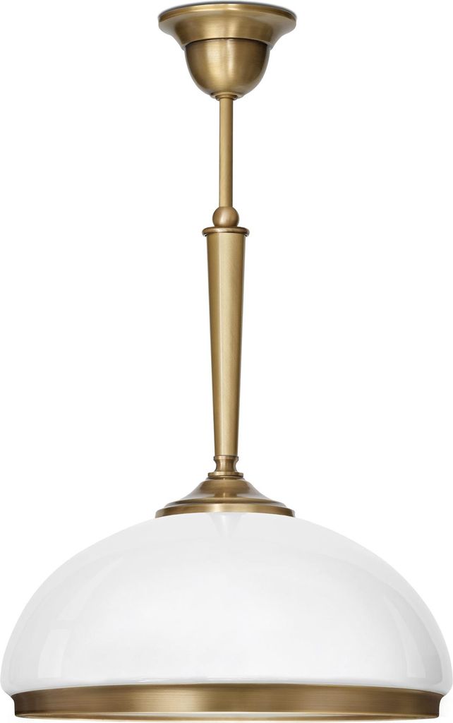Messing Pendelleuchte Hochglanz Goldpatina 47cm O30cm E27 60W Esstisch Küche Wohnzimmer handgefertigt