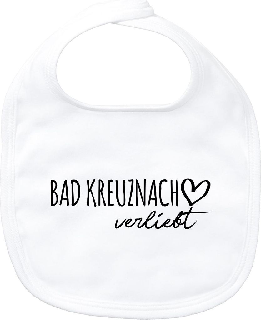 Huuraa Baby Lätzchen Bad Kreuznach verliebt White Klettverschluss Baumwolle Latz Geschenkidee
