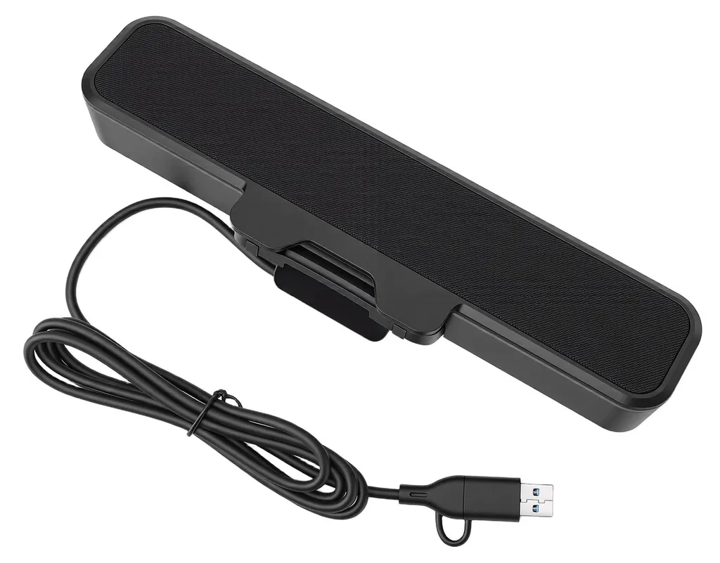 Haut-parleur USB pour PC avec contrôle volume et micro pour écran PC