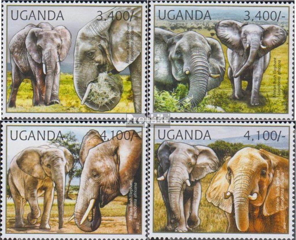 Briefmarken Uganda 2012 Mi 2810-2813 (kompl.Ausg.) Produktbild 