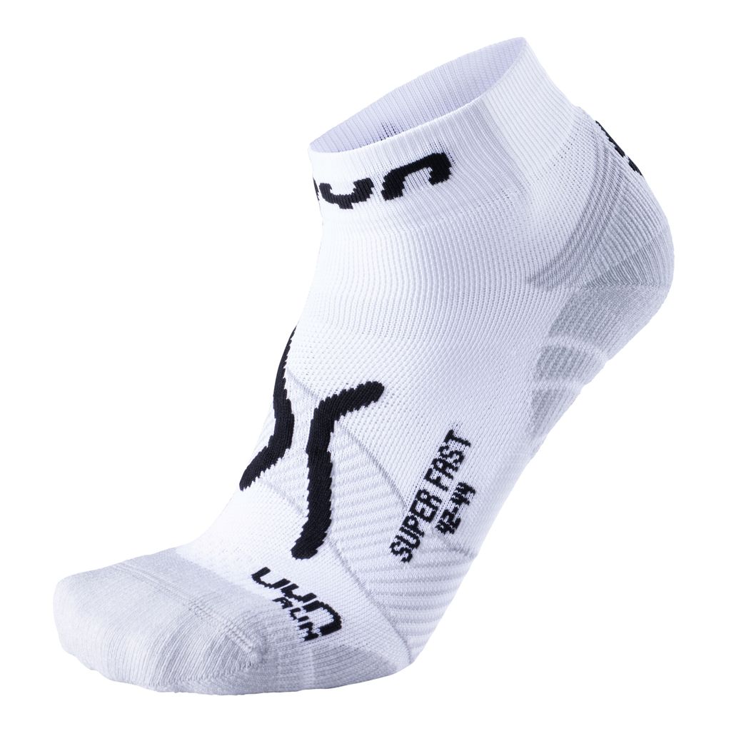 UYN Super Fast Laufsocken Herren weiß schwarz Gr 39-41