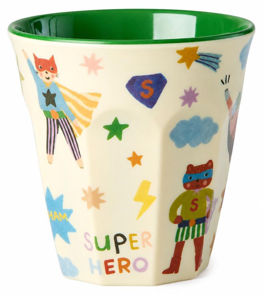 Kinderbecher Melamin 250ml Grün - bruchsicherer Trinkbecher Produktbild  KI-generiertes Bild