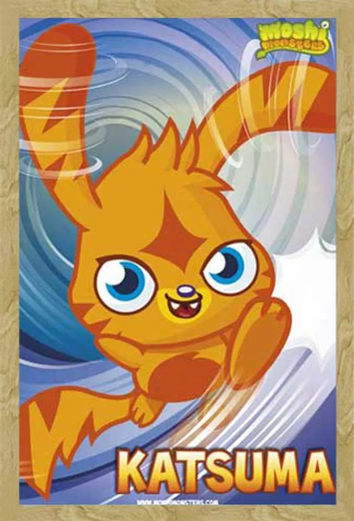Porta Katsuma a Casa! Poster Moshi Monsters + Cornice Faggio Shinsuke