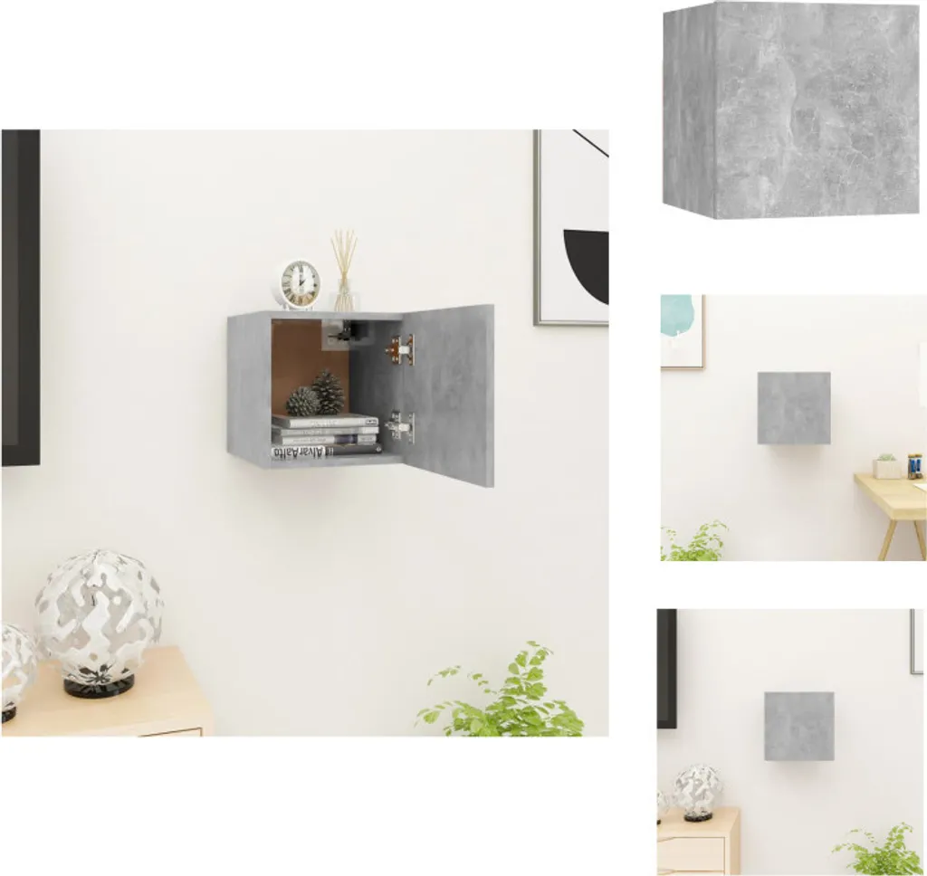 Occasione Mobile TV Parete vidaXL Grigio Cemento 30,5cm - Prezzo Top