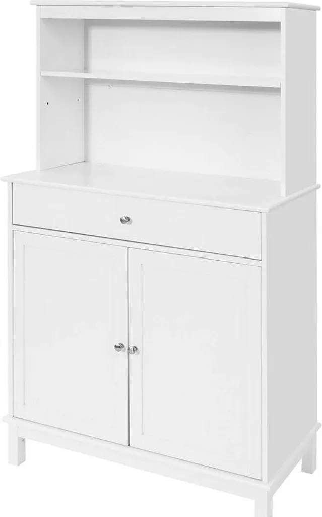 Armoire de cuisine en MDF à 2 portes, buffet blanc 110 x 30 x 80 cm