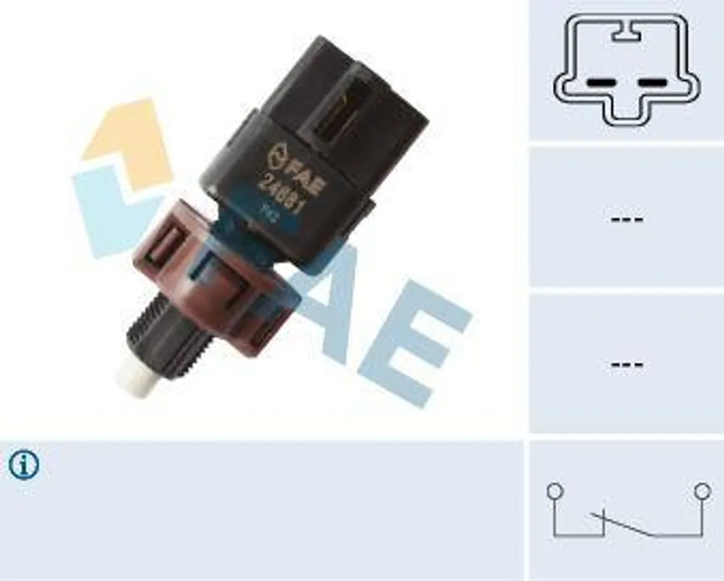 FAE 24681 Interruttore luce freni OE 453455 compatibile con Corolla, Celica, Aygo, Avensis, C1