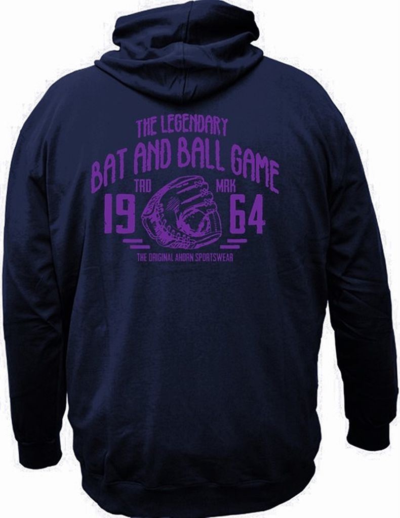 Big Size Kapuzen-Sweatjacke Legandary Ball Game AHORN SPORTSWEAR Dunkelblau 3XL
