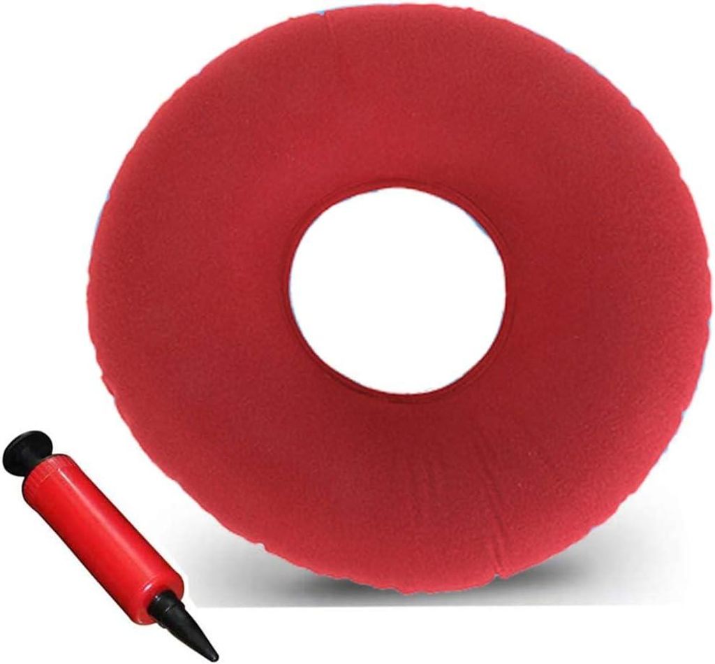 Aufblasbares Donut-Kissen zur Linderung von Steißbeinschmerzen, aufblasbares Sitzkissen 38 cm bei Hämorrhoiden, orthopädisches Hämorrhoidenkiss...