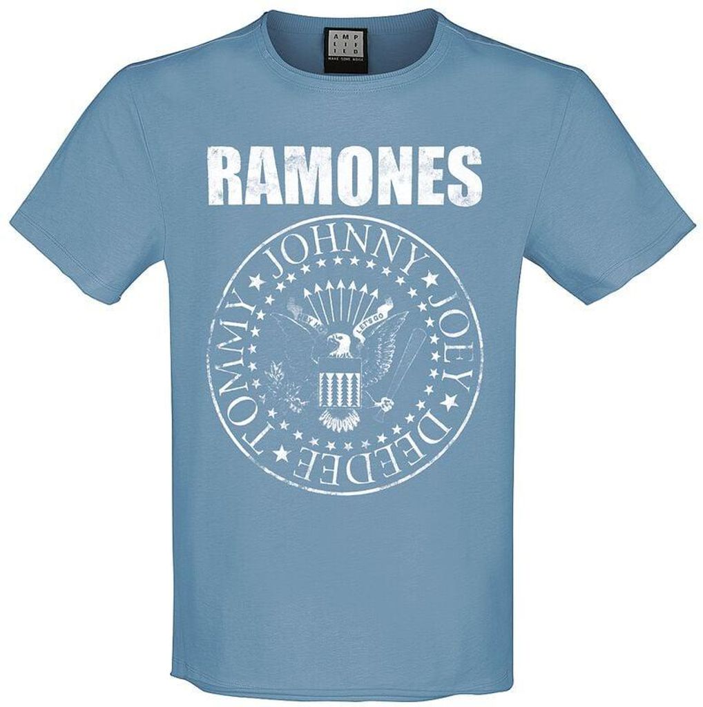 Ramones T-Shirt Herren Classic Seal blau Band-Merch, Bands Produktbild 