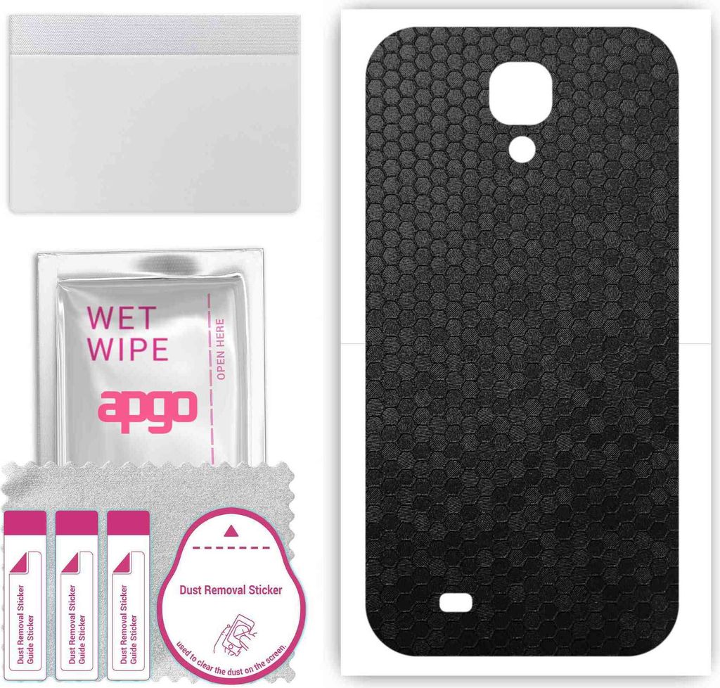 apgo Rückseite Schutzfolie, Skin, kompatibel mit Samsung Galaxy S4 mini i9190, Hinten Displayschutzfolie aus Vinylfolie, kratzfest, einfache Monta...