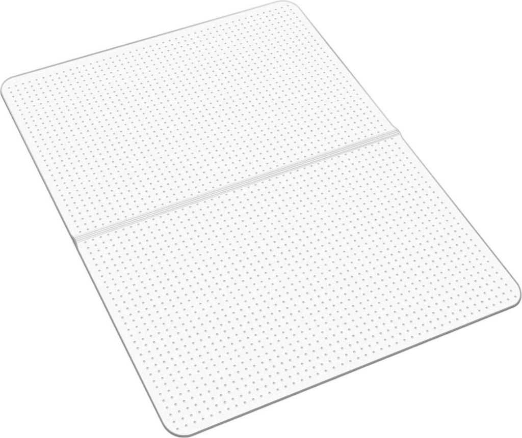 Stuhlmatte, 915 x 1225 mm Bürostuhlmatte für Teppichböden, Kunststoff-Bodenschutzmatte mit Noppen, rutschfest und leicht zu reinigen, glatte Gle...