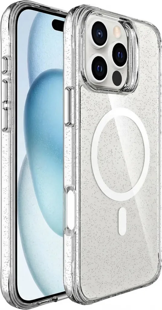Custodia imoshion iPhone 16 Pro con MagSafe Argento Glitter - Testata