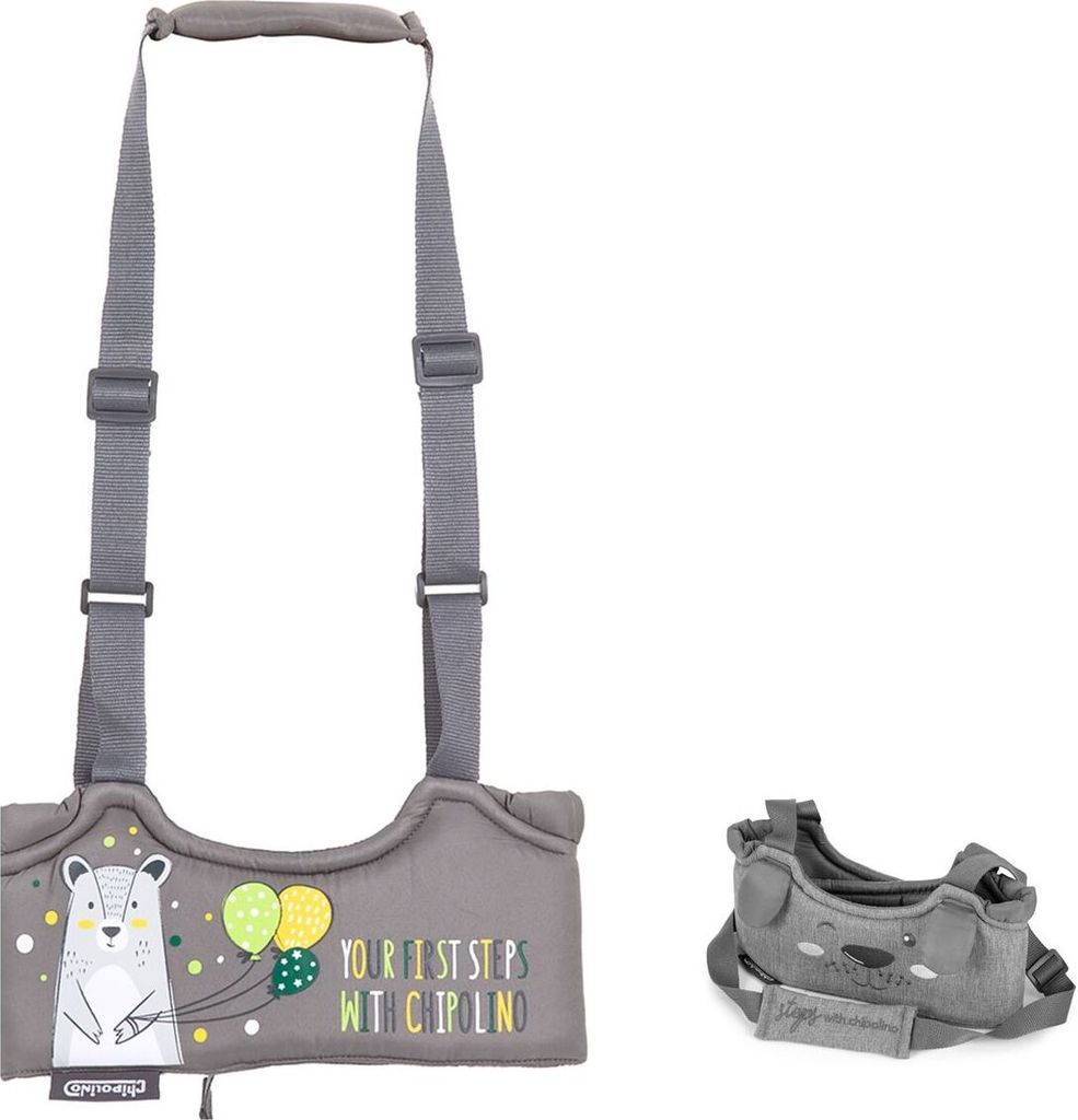 Chipolino Babylaufgurt 1st Steps Laufhilfe Laufleine zuhause oder unterwegs dunkelgrau