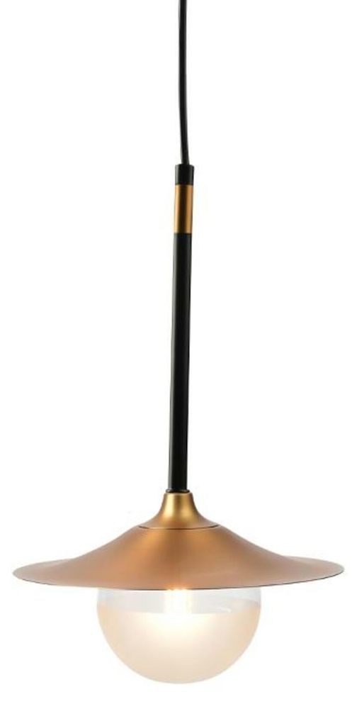 ACA Pendelleuchte 1xG9 Messing/Schwarz Metall + Glas D20xH116CM LAYLA HL4311P20BB