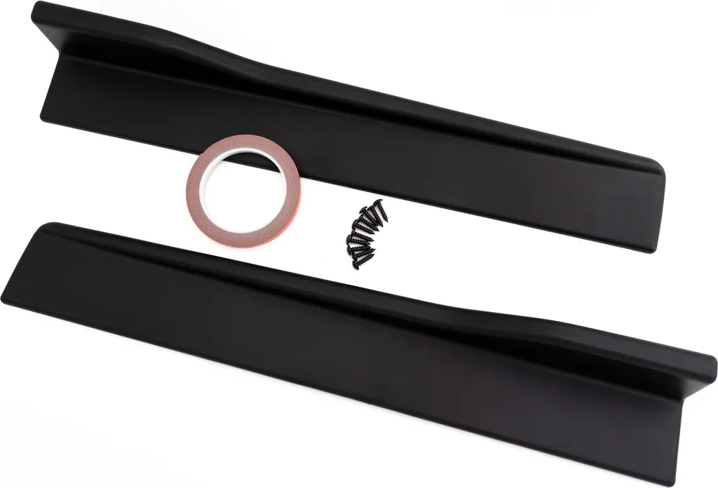 Bas de caisse universels noir mat - Pack de 2 jupes latérales 220cm