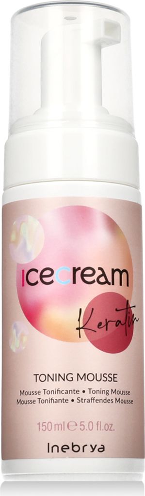 Inebrya Ice Cream Keratin Toning Mousse betreuender Schaum mit Keratin 150 ml