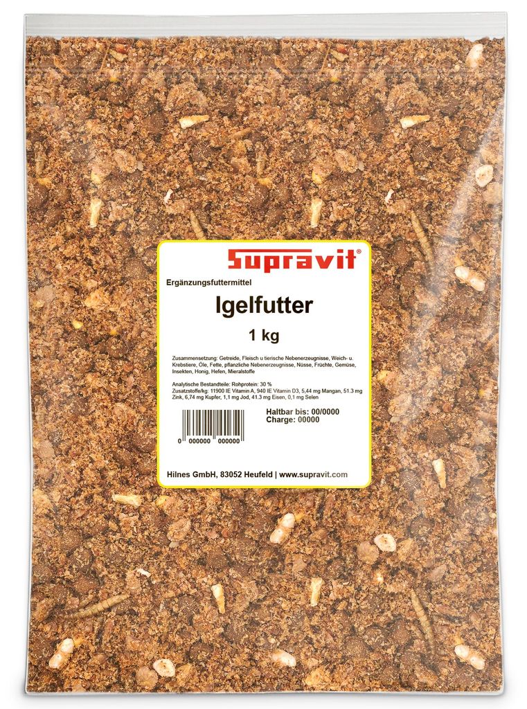 Supravit Igelfutter mit Insekten 1 kg | Artgerechtes Igel Produktbild 
