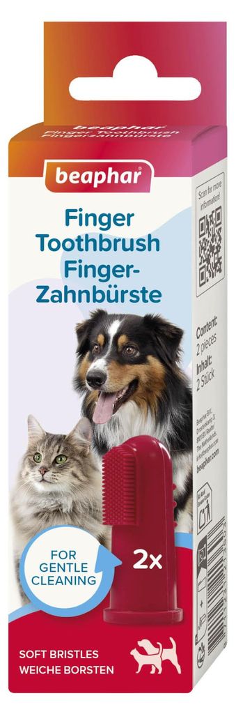 Brosse à dents pour chiens et chats Beaphar - 2 pièces Image du produit 