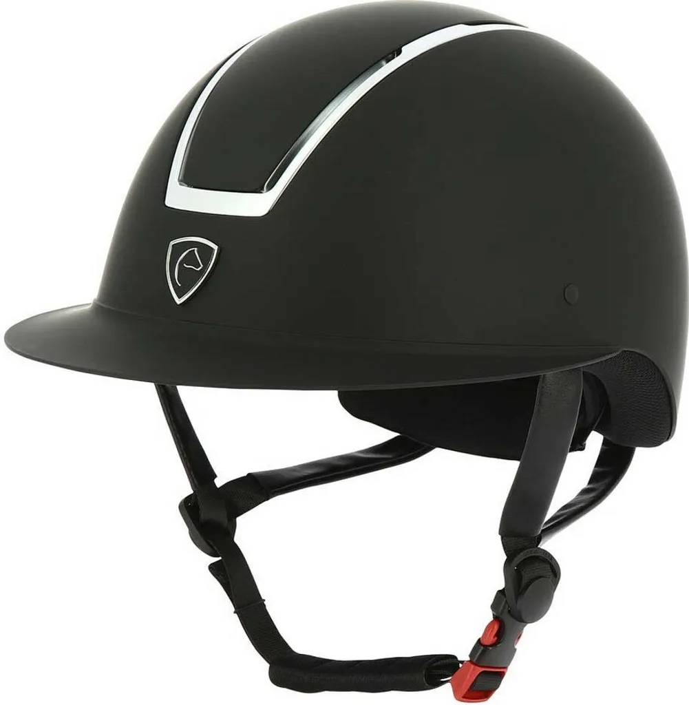 Casque équitation Glint Mat Noir Argent - Ventilation et Confort Taille 52