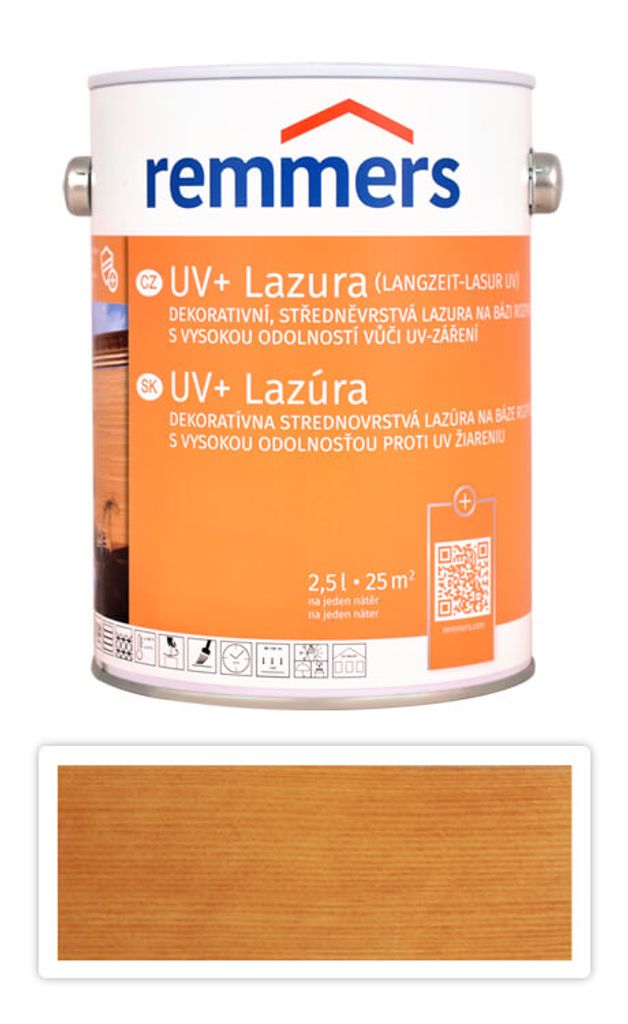 REMMERS UV+ Lazura - dekorativní lazura na dřevo 2.5 l Obrázek produktu 